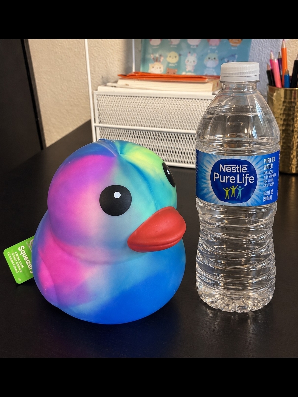 Rainbow Squishy Duck Jumbo Slow Rise Stress Relief Sensory Fidget Collectible